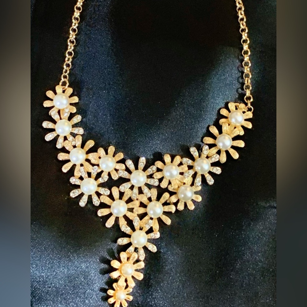 Gold & Pearl Statement Necklace